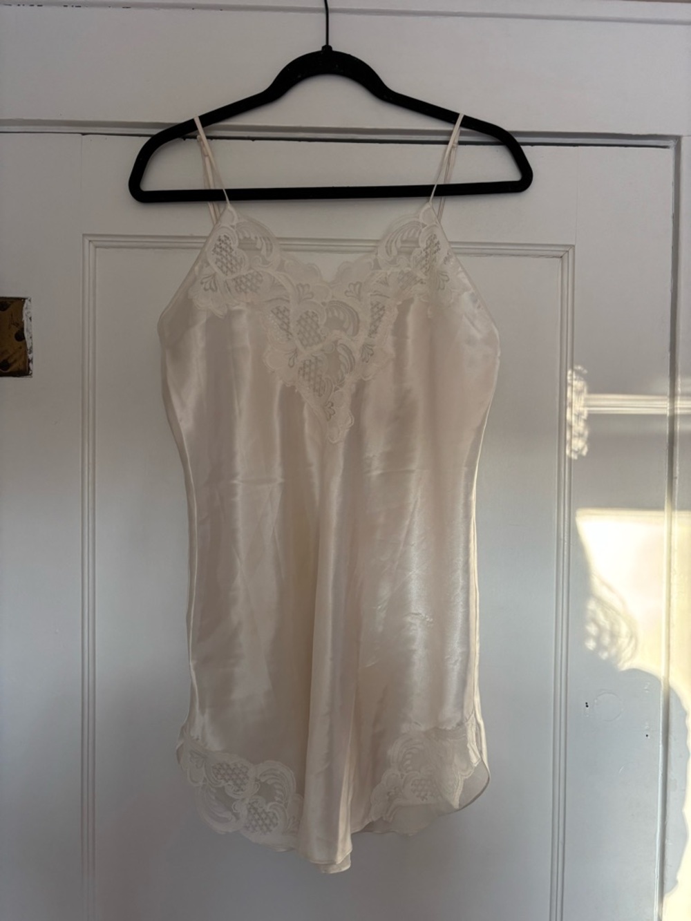 Victoria's Secret Cream Satin Lace Slip